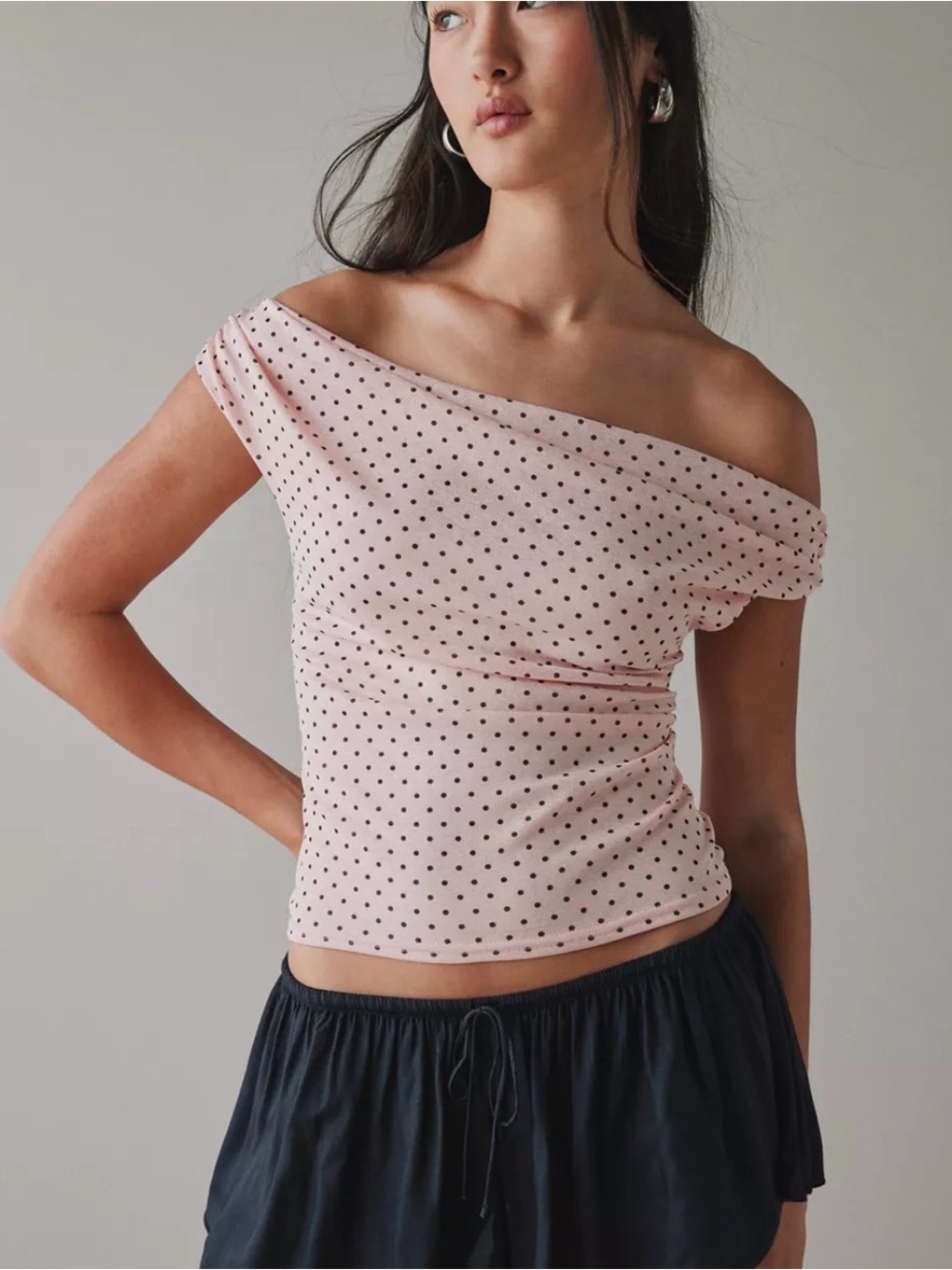 Urban Outfitters Fia Off-The-Shoulder Crop Top